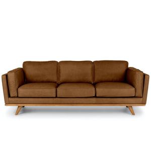 Custom Aria Sofa: Aria leather sofa in matisse caramel