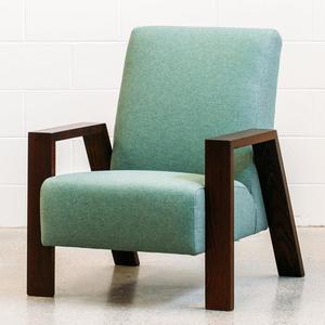 Custom Mogambo Chair: Mogambo armchair in augustus sea-glass