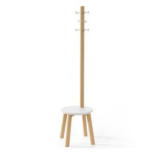Umbra 1: Umbra Pillar Stool Coat Stand - White/Oak