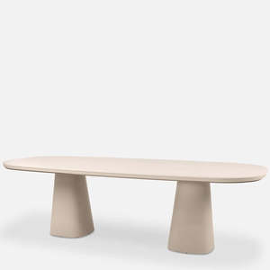 Podo outdoor dining table in sand