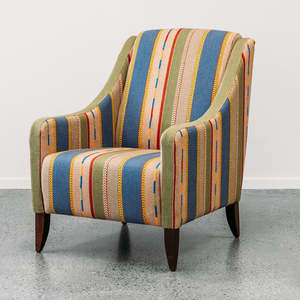 Custom Wedgewood Armchair: Wedgewood armchair in Bunty Blue/Green