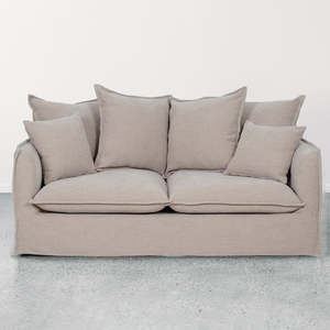 Ready To Ship Sofas: Waihi slipcover 2 seat sofa in hazelnut