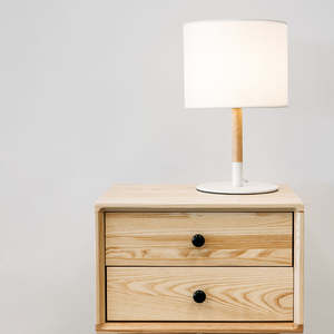 60: Rolly table lamp in white