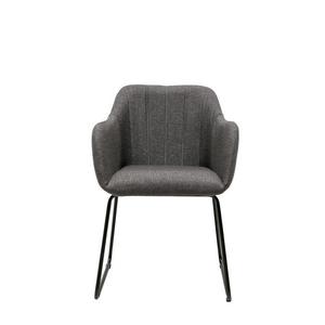Folio fabric dining chair in charcoal