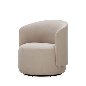 Estelle swivel armchair in taupe