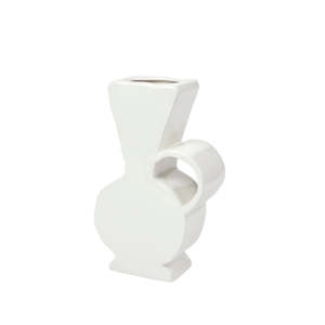 Etta single-handled vase in off-white