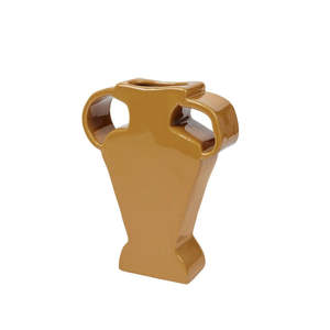 Etta: Etta double-handled vase in cinnamon sand