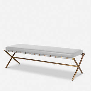Styling Pieces: Panca bench in white/rose gold