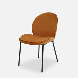 Husk dining chair in copper velvet