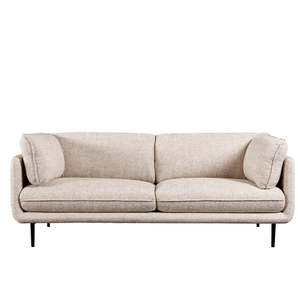 Clara 3 seat sofa in beige fabric