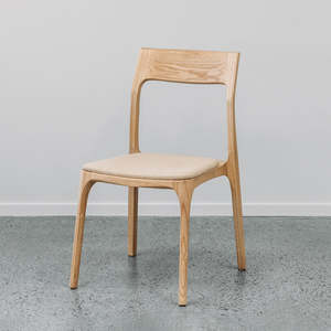 Ealing armless dining chair in linen