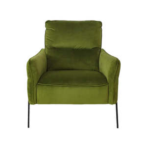 Vernon: Vernon accent chair in apple green velvet