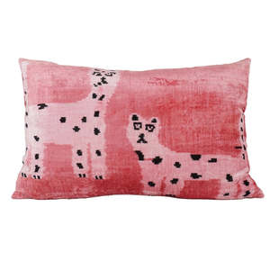 Ikat Cushions: Ikat silk & velvet cushion Lawrence & Pablo