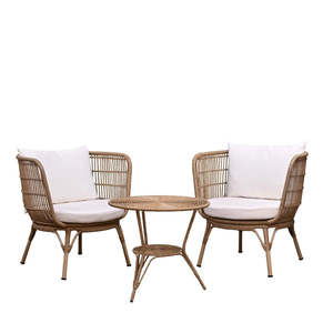 Outdoor Armchairs: Clifton outdoor 3 piece setting in natural