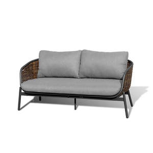 Melia outdoor 2 seat sofa in charcoal
