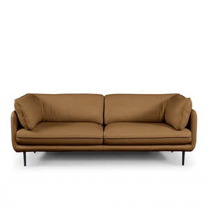 Clara Sofas: Clara 2 seat sofa in deep tan leather