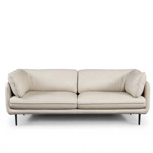Clara Sofas: Clara 3 seat sofa in beige leather