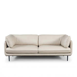 Clara Sofas: Clara 2 seat sofa in beige leather