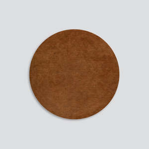Sandringham round NZ wool rug in Pecan