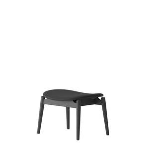 Alta: Alta footstool in black and black leather