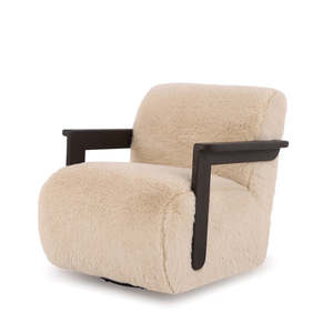 Tara rocking swivel chair in Yak fabric