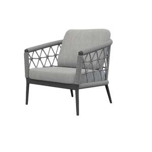 Canaria outdoor armchair | Silver and charcoal
