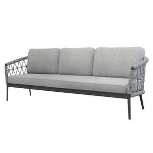 Canaria outdoor 3 seat sofa | Silver and charcoal