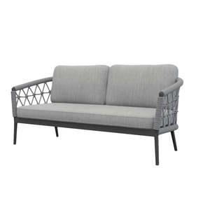 Outdoor Sofas: Canaria outdoor 2 seat sofa | Silver and charcoal.