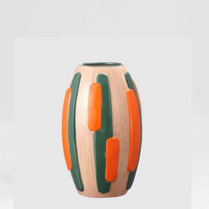 Serra Vase | Green & Orange