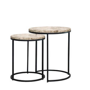 Pre Order 1: Monoco nesting side tables |Beige