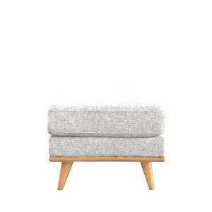 Willow ottoman in salt & pepper