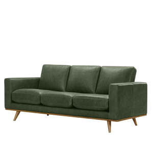 Willow 3 seat sofa | Green Leather