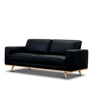 Willow 2 seat sofa | Black Leather
