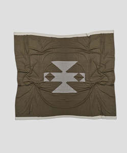 Forest trail bed blanket | Dark olive