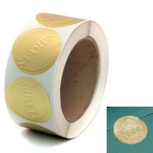 Pre-Embossed Starburst Stickers with Your Logo - Stamps Plus
