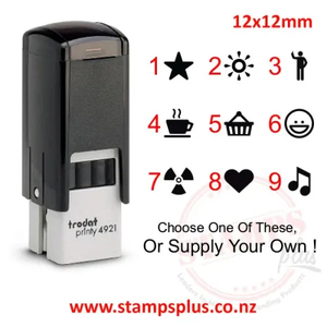 Loyalty card Trodat round or square 12mmx12mm - Stamps Plus