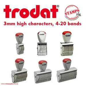 Manual 3mm character size numbering stamp – requires ink pad - Stamps Plus