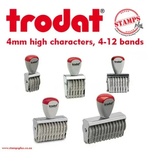 Manual 4mm character size numbering stamp – requires ink pad - Stamps Plus