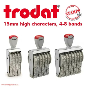 Manual 15mm character size numbering stamp – requires ink pad - Stamps Plus