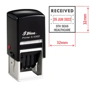 Products: Date/Text Stamp 32x32mm - Stamps Plus