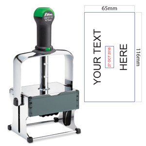 Rectangular Date/Text Stamp/Heavy Duty 65x116mm - Stamps Plus