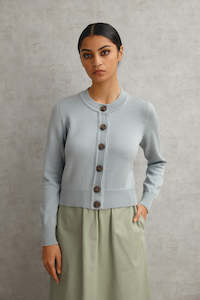 Merino Crew Neck Cardigan