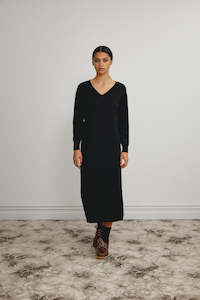 Merino V Neck Dress