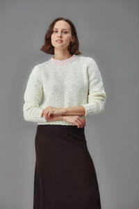 Merino Boucle Crop Sweater
