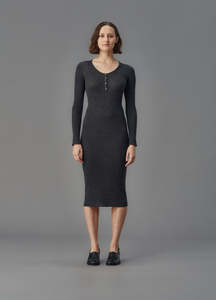 Womens New Arrivals: Merino Henley Dress