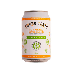 Turbo Tonic Sparkling – Turmeric, Ginger & Lime