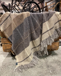 Brushed Wool New Browns Throw