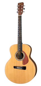 Acoustic Guitars Archive: GRATA™ Mini Jumbo, solid wood acoustic guitar. Red cedar soundboard, black walnut body and neck.