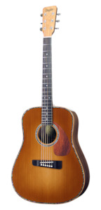Acoustic Guitars Archive: NORA™ Dreadnought, solid wood acoustic guitar. Red cedar soundboard, black walnut neck and body.