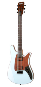 Electric Guitars Archive: SKYE™ Sky blue. White Ash body, rosewood neck and fingerboard.